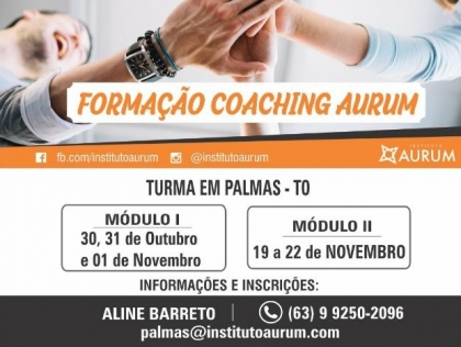 Instituto AURUM abre curso de formao Coaching em Palmas