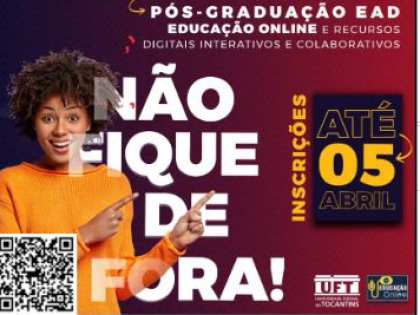 UFT tem Ps-Graduao em Educao Online, com inscries abertas