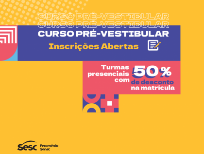 Prepare-se com o cursinho pr-vestibular do Sesc Tocantins